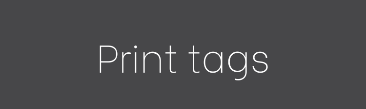 print tags